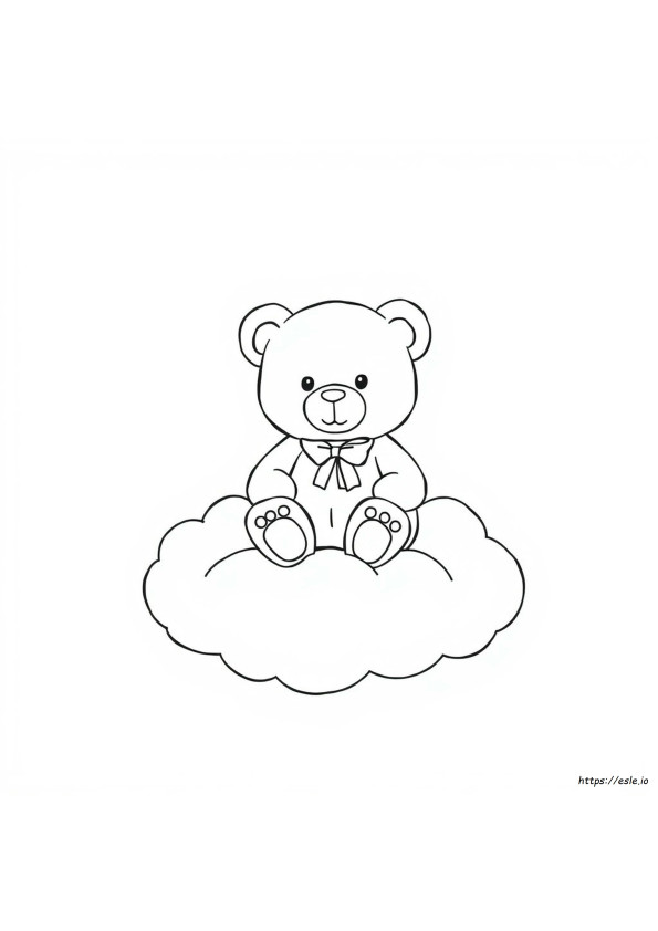 ぬりえ 無料 くまのぬいぐるみ
