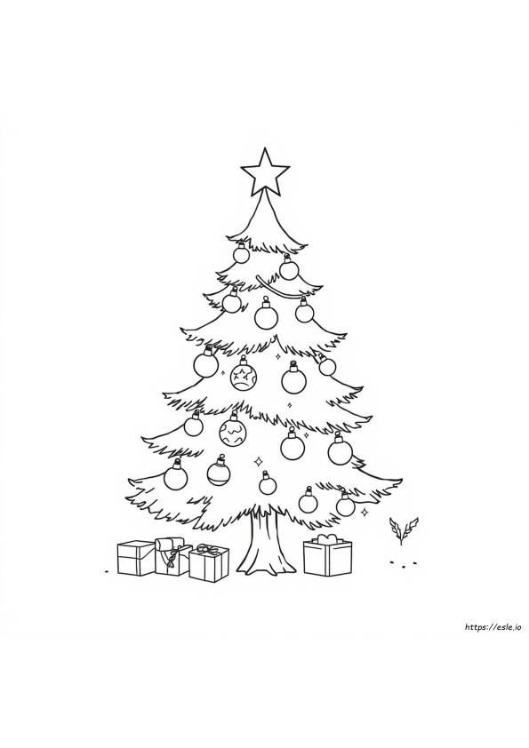 Plain Christmas Tree Coloring Page