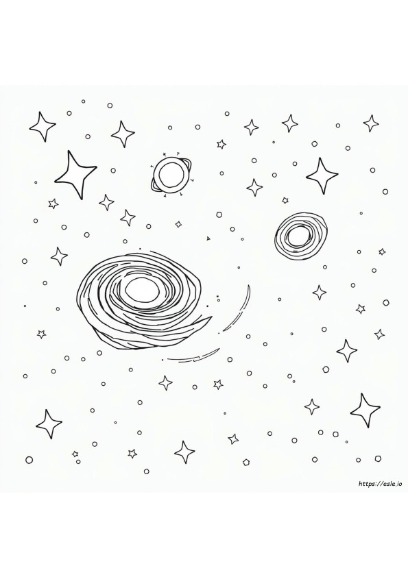 Coloriages Galaxie À Imprimer