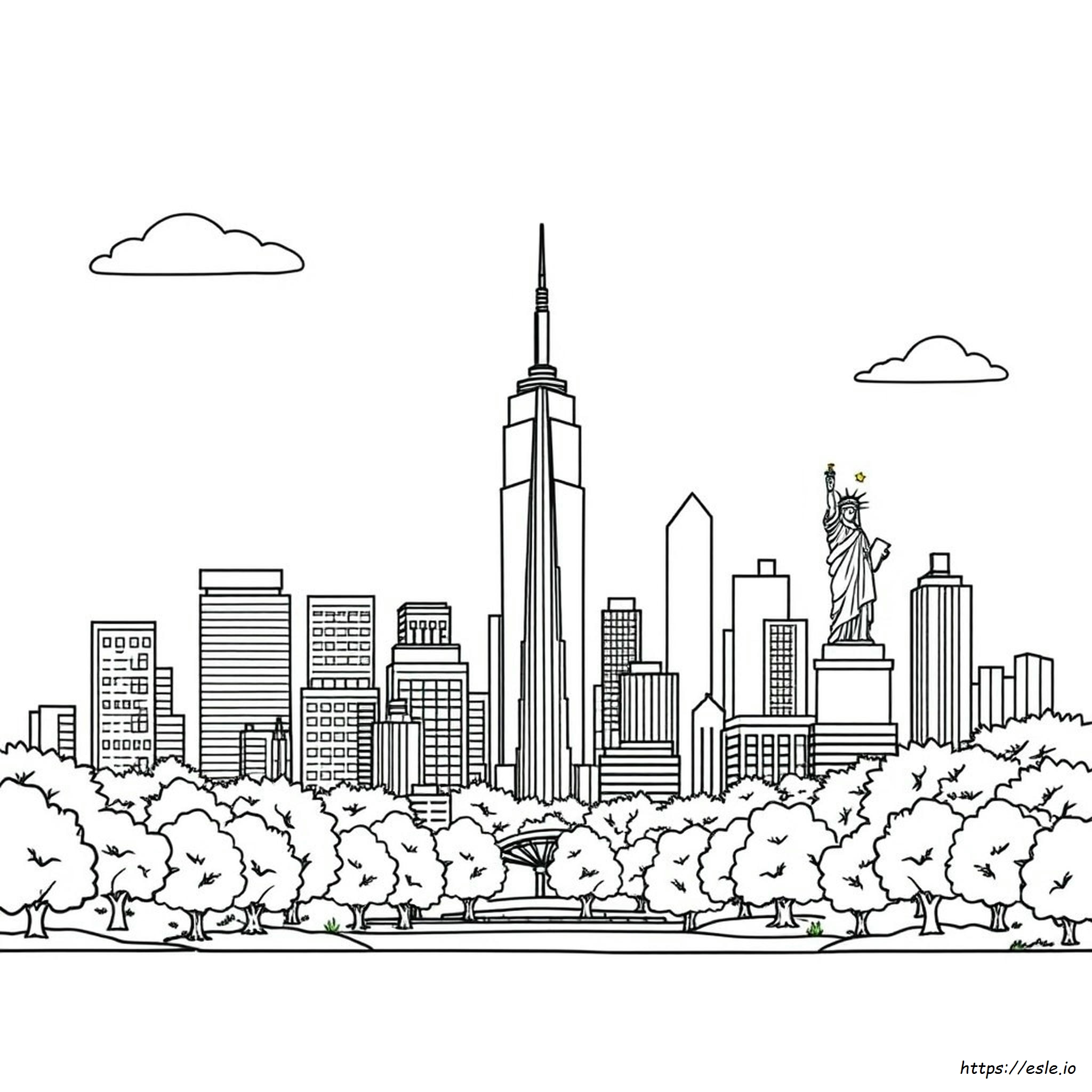 Coloring Page Of New York City