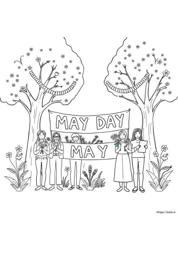 Dibujos Para Colorear Del Día De Mayo