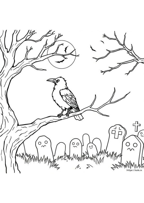 Bird Coloring Gore Crow Coloring Page