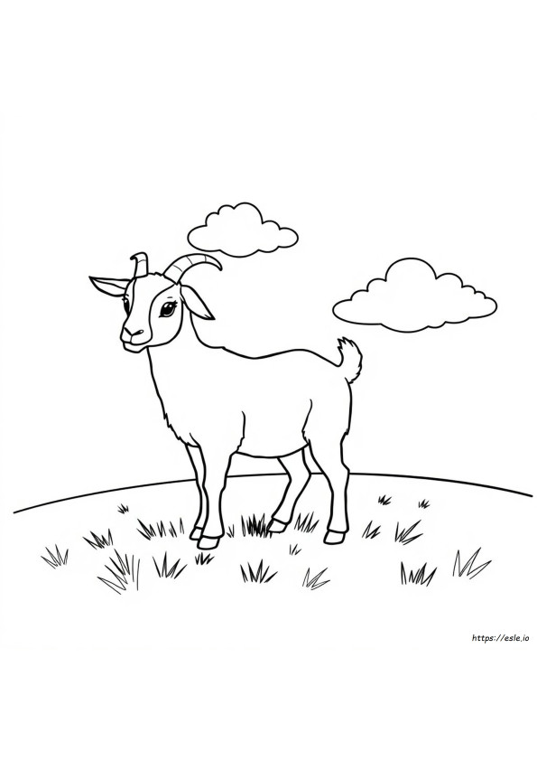 Goat Colouring Page