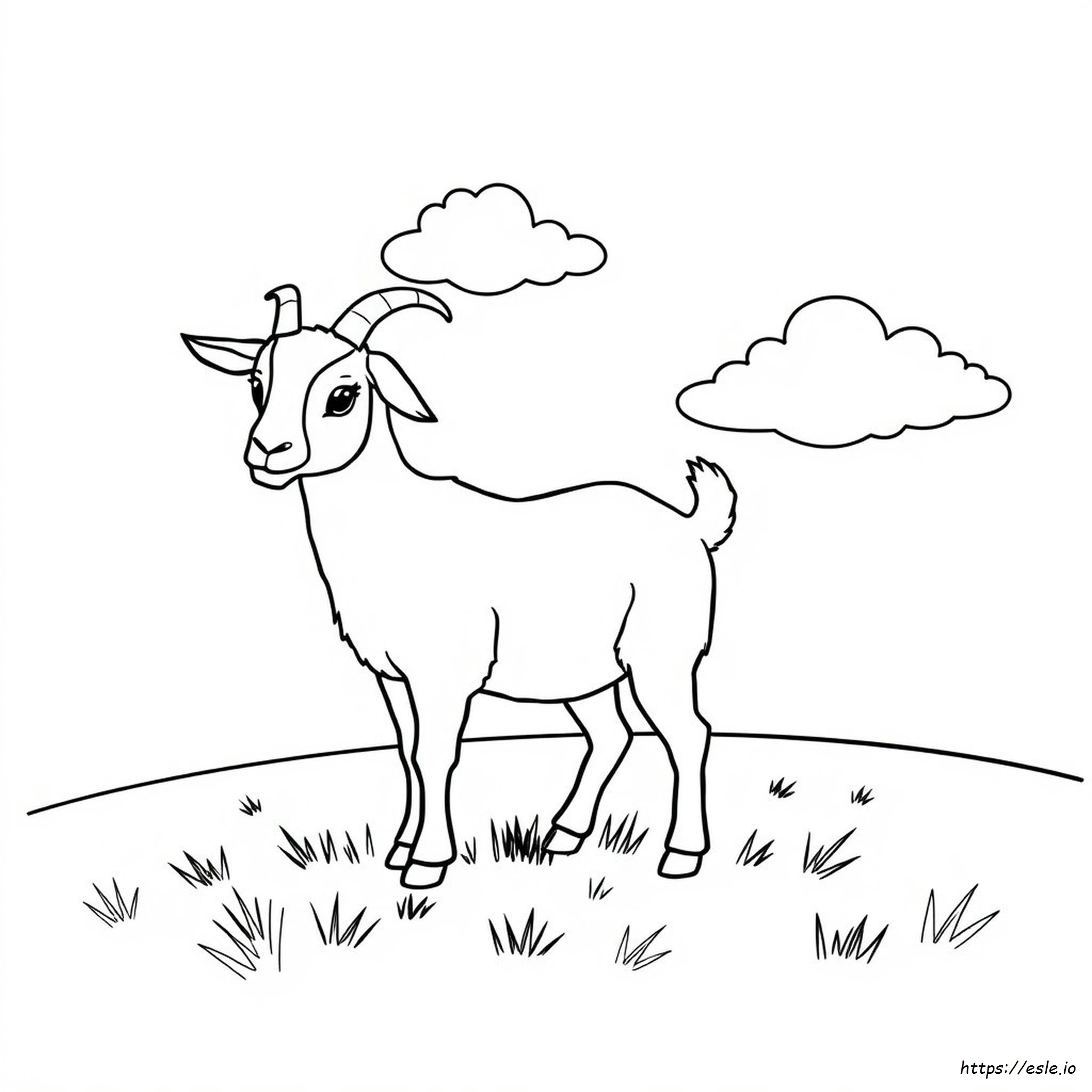 Goat Colouring Page