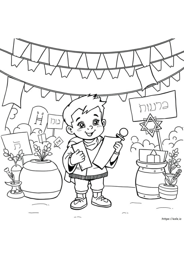 Free Purim Coloring Pages