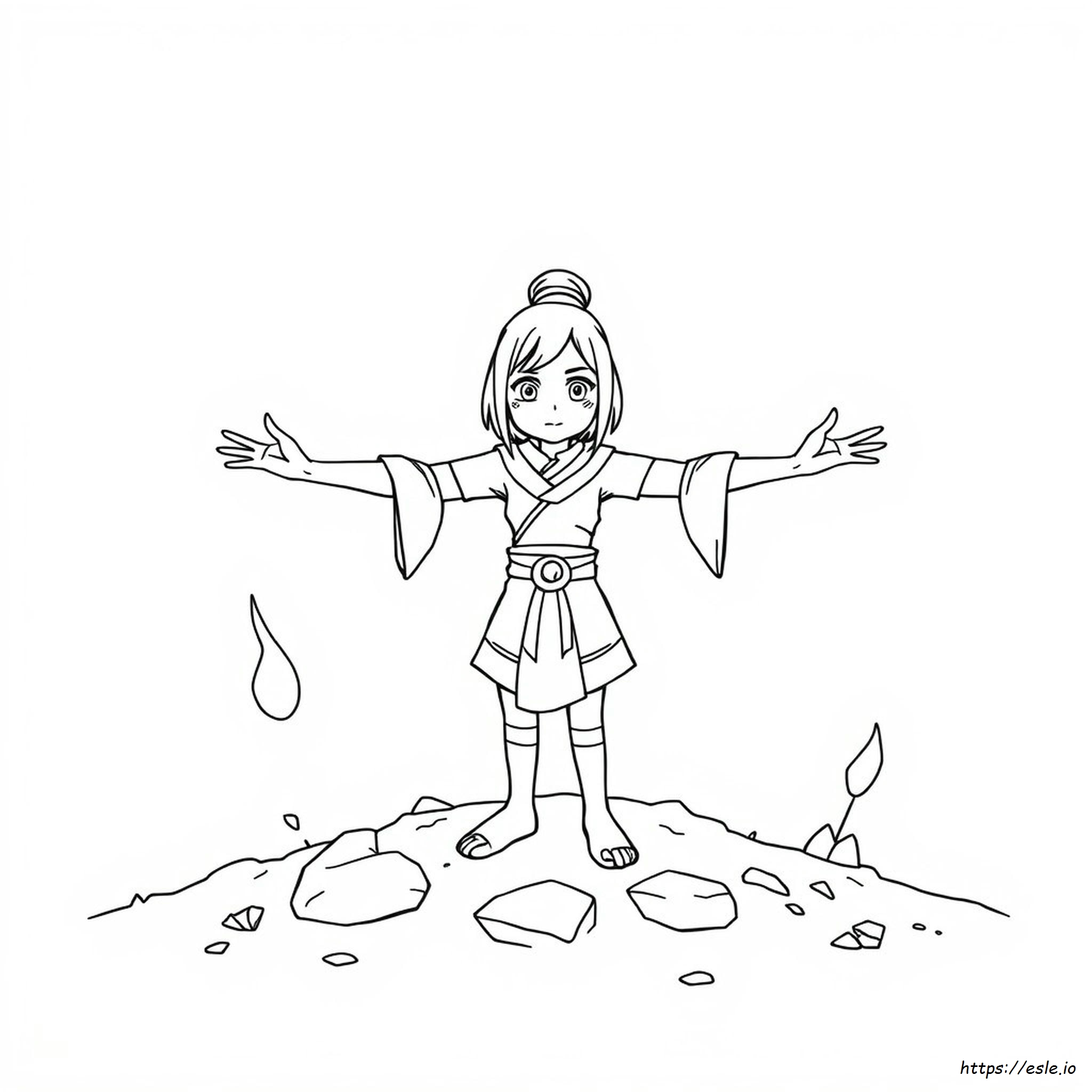 Avatar Toph Gambar Mewarnai