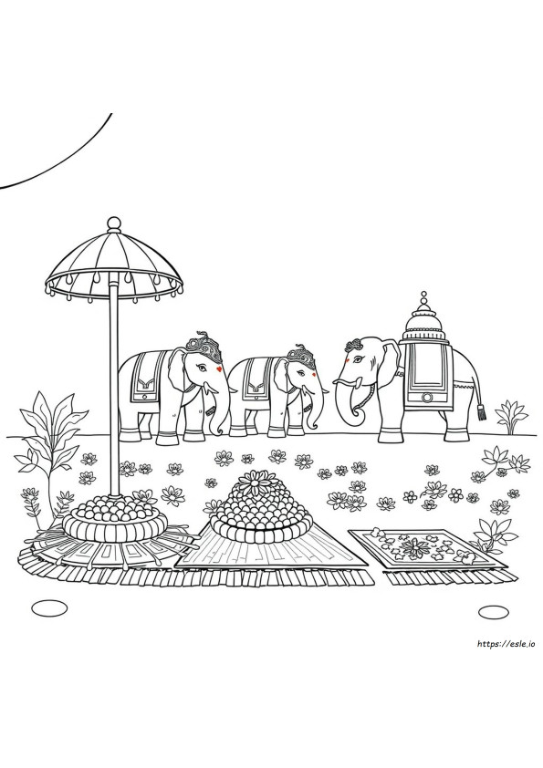 Onam Ausmalbilder
