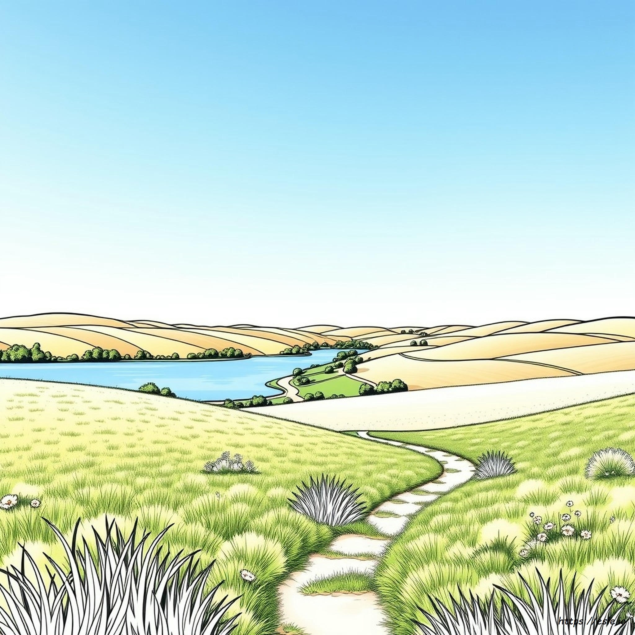 Disegni Da Colorare Paesaggi Incantevoli