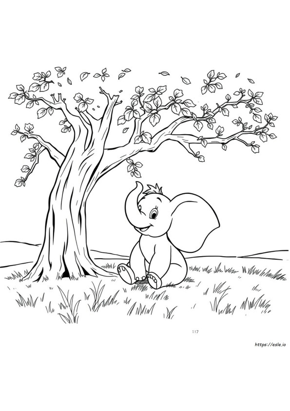Dumbo Kleurplaat