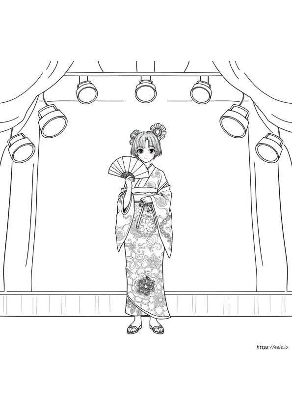 Gambar Mewarnai Kosplay Anime Mod