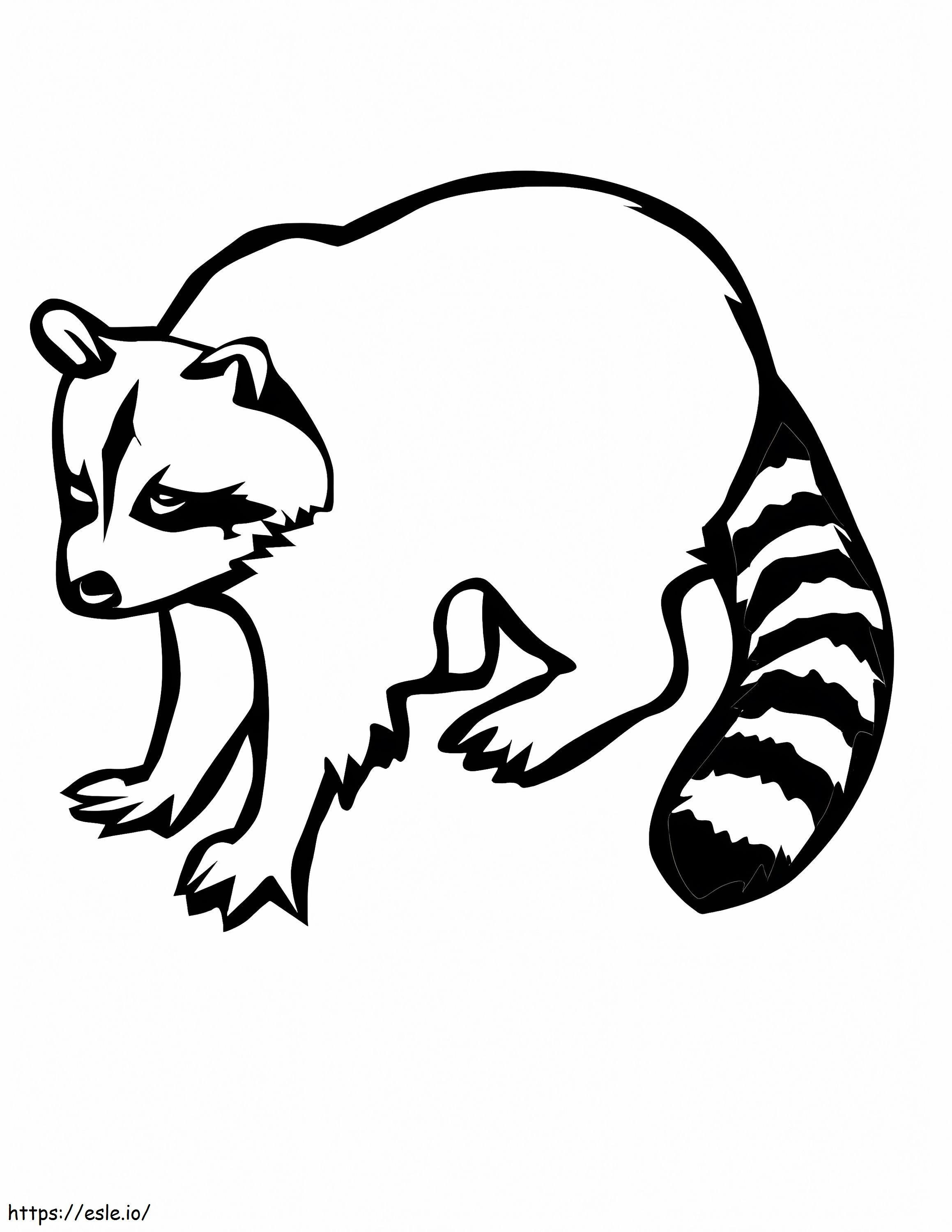 Big Raccoon coloring page