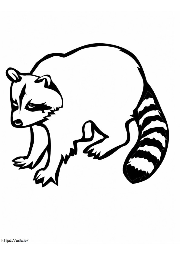 Big Raccoon coloring page