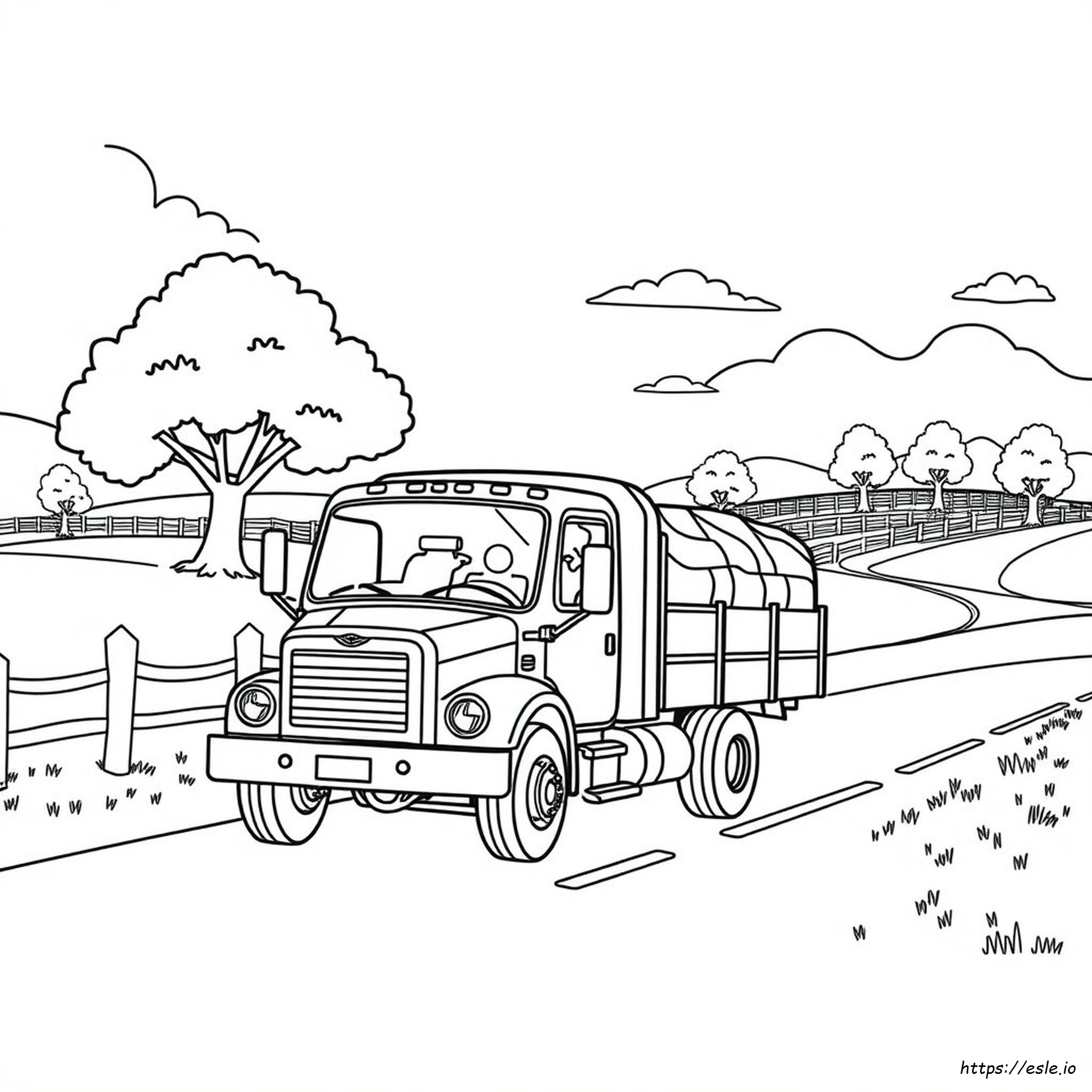 Camion Per Bestiame Da Colorare