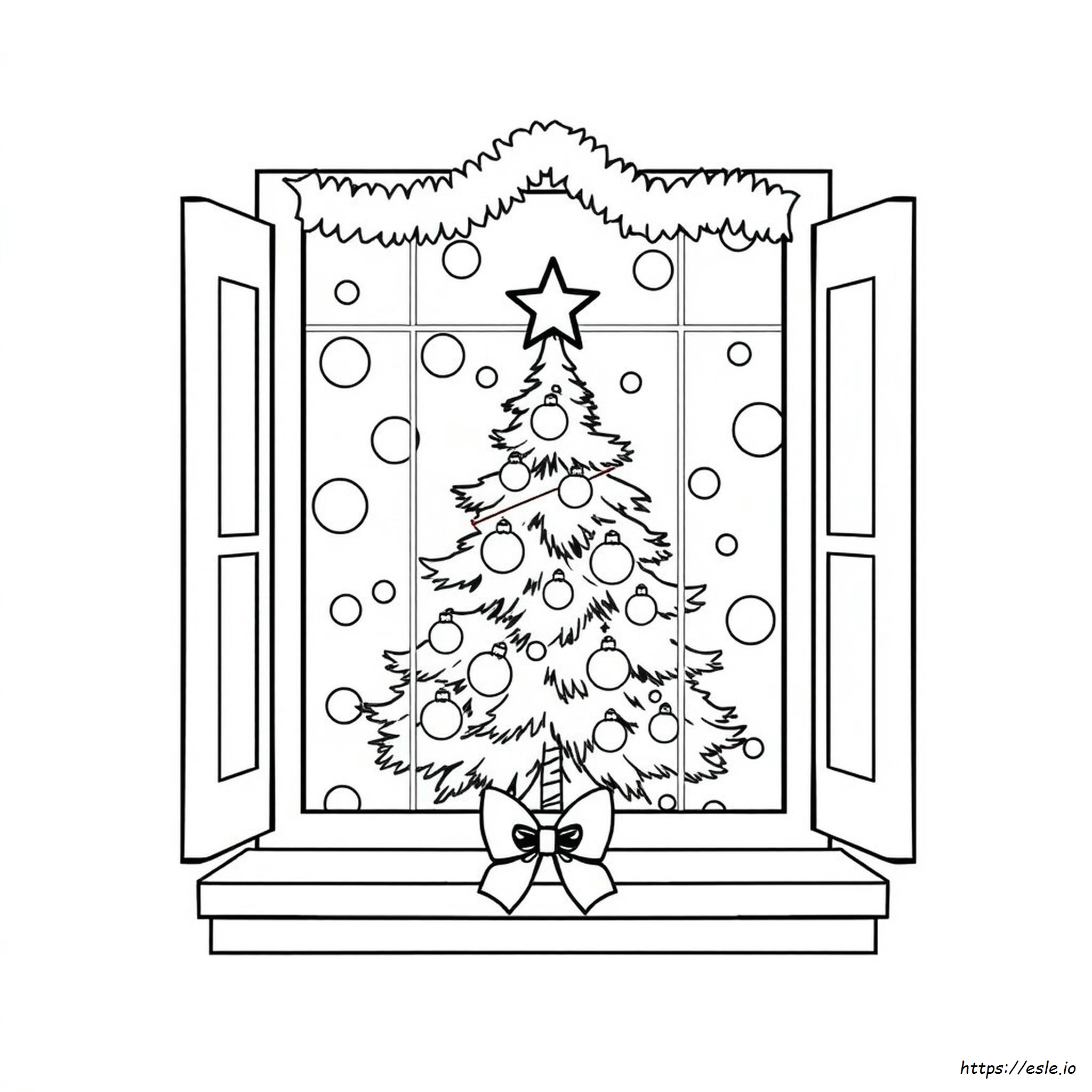 Christmas Window Coloring Pages