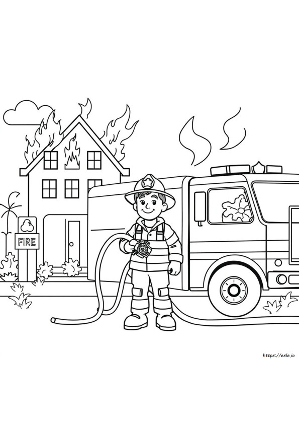 Fire Saftey Coloring Pages