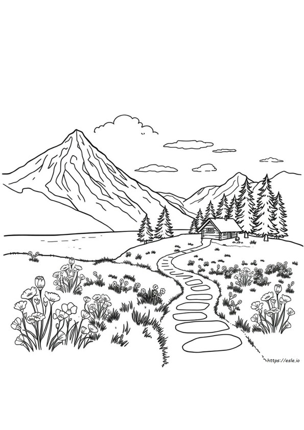 Desenhos De Paisagens Para Colorir