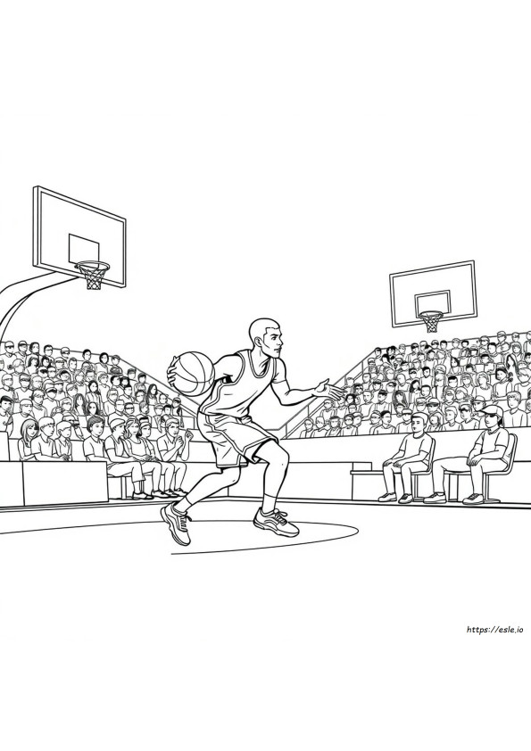 Dibujos De Deportes Para Colorear: Baloncesto