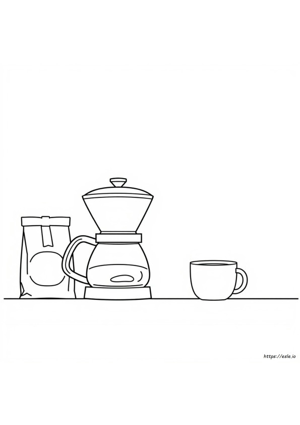 Gambar Mewarnai Pembuat Kopi