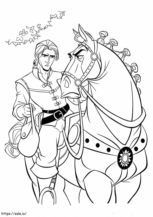Flynn Riding Maximus A4 coloring page