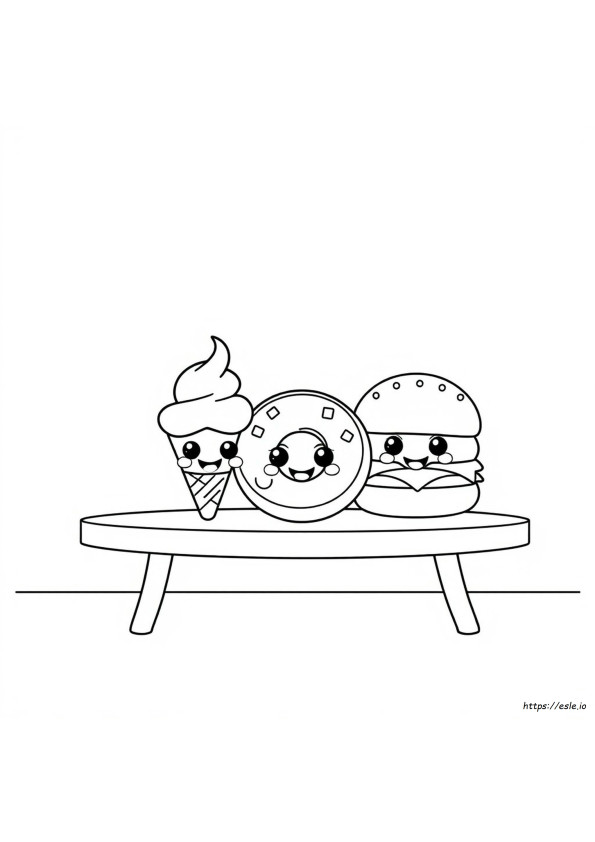 Gambar Mewarnai Makanan Dengan Wajah
