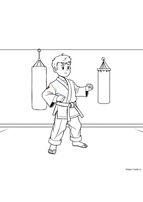 Dibujo De Taekwondo Para Colorear