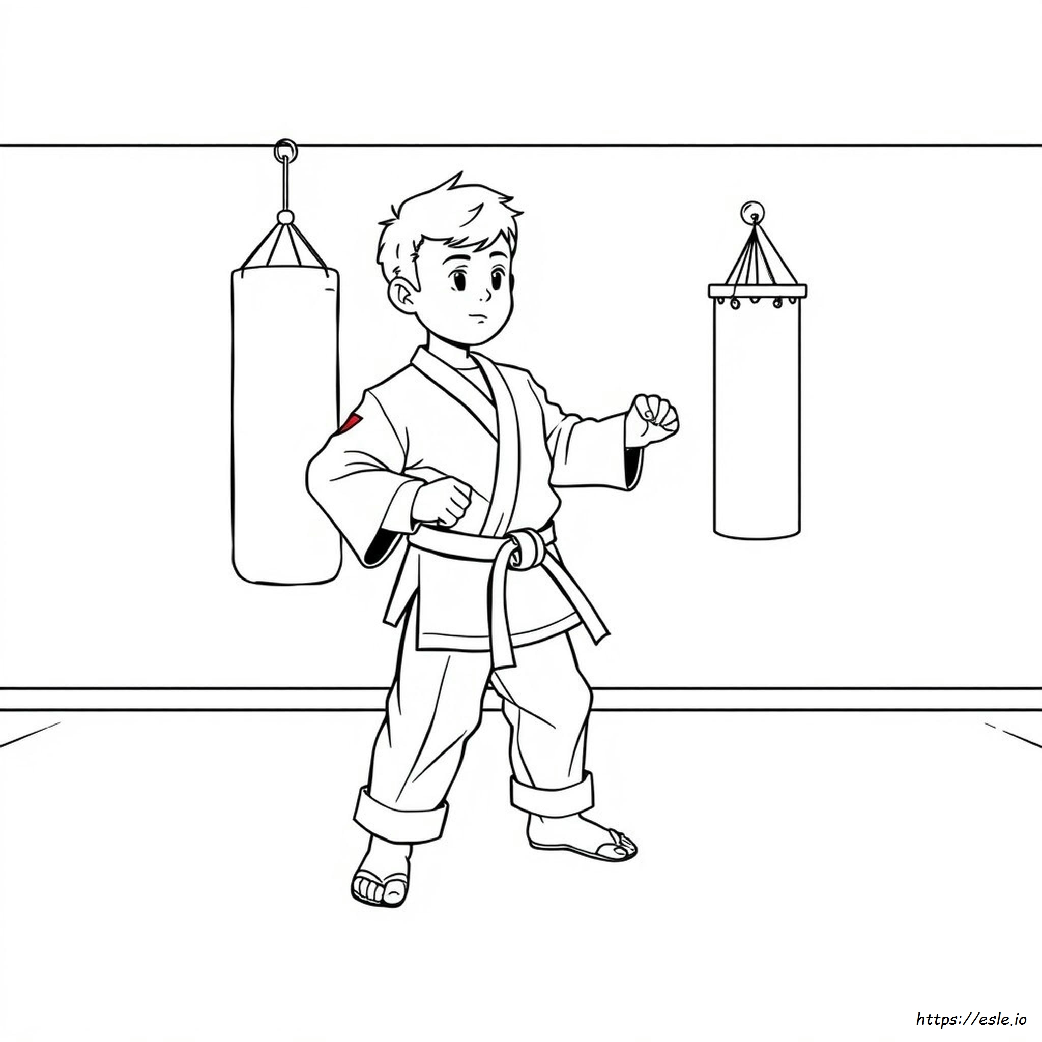 Taekwondo Coloring Page