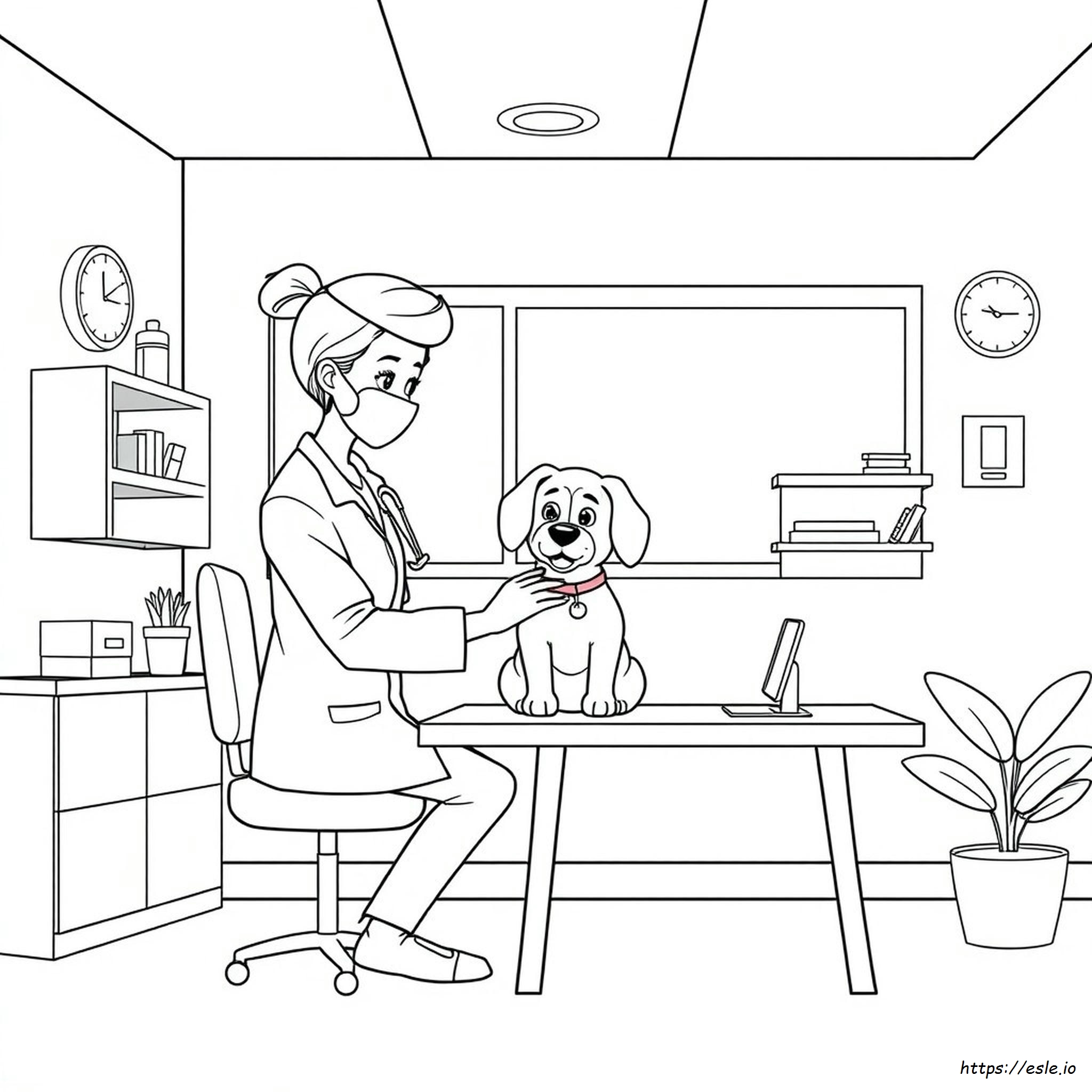 Free Printable Veterinarian Coloring Pages