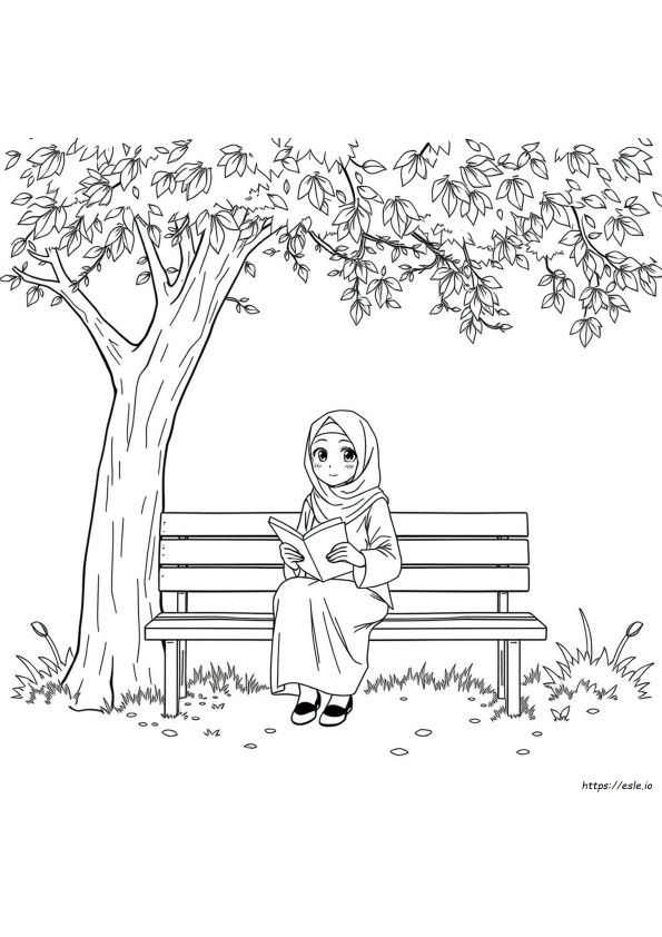 Anime Hijab Ausmalbilder