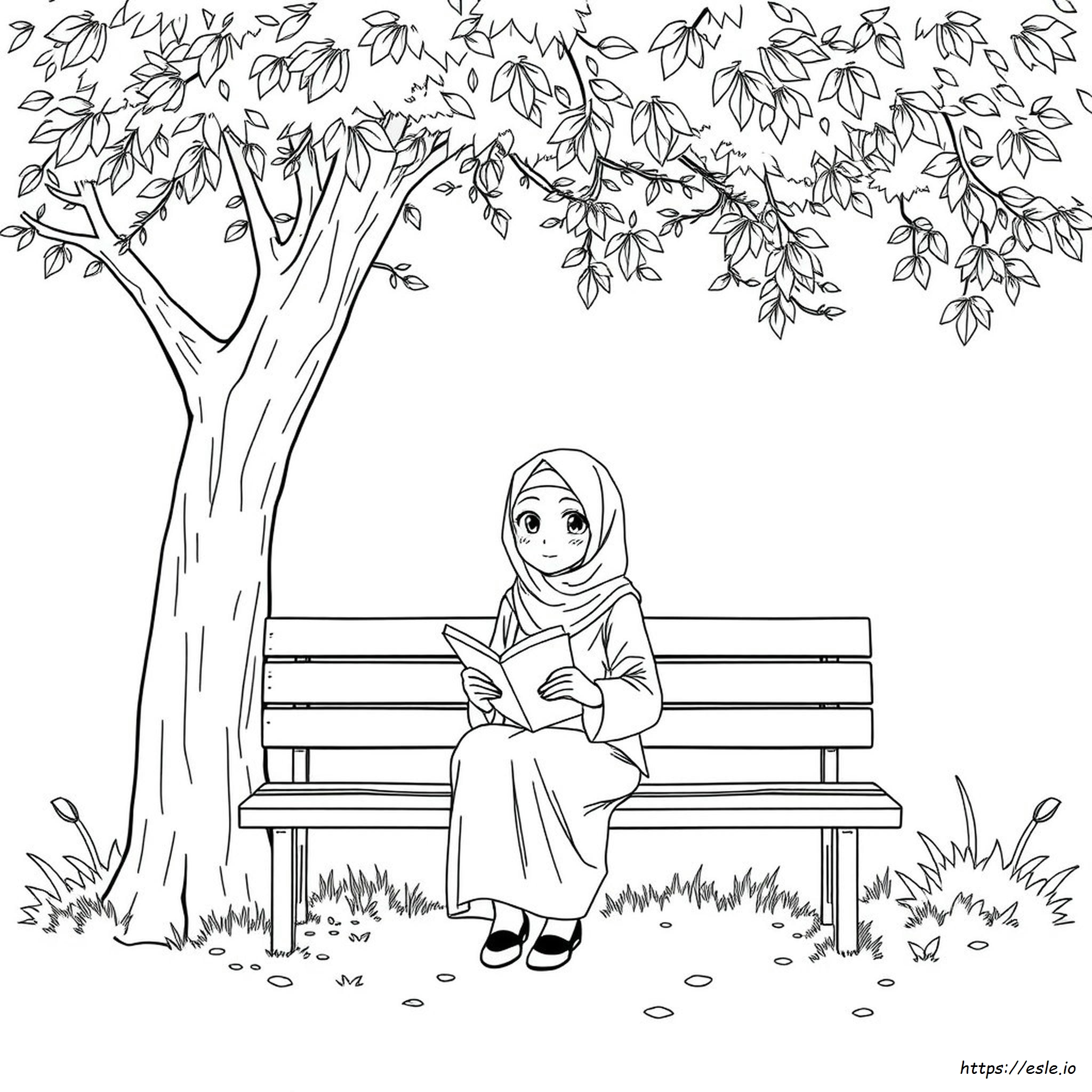 Disegni Da Colorare Con Hijab In Stile Anime