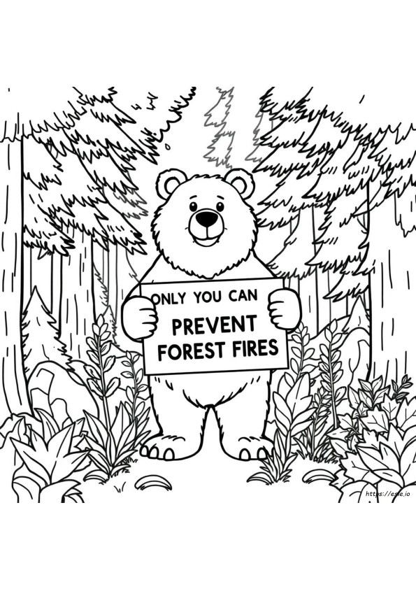 Coloriage De Smokey L'ours