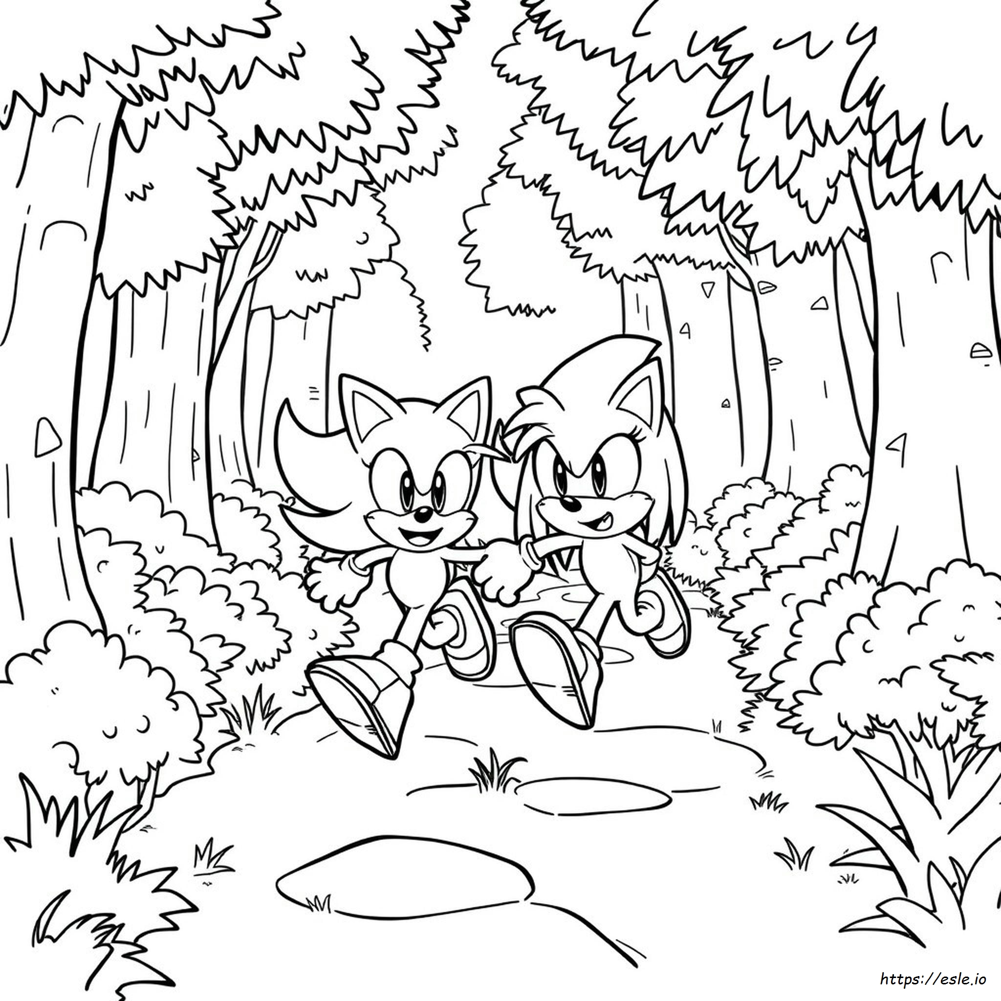 Printable Sonic Tails And Knuckles Coloring Pages