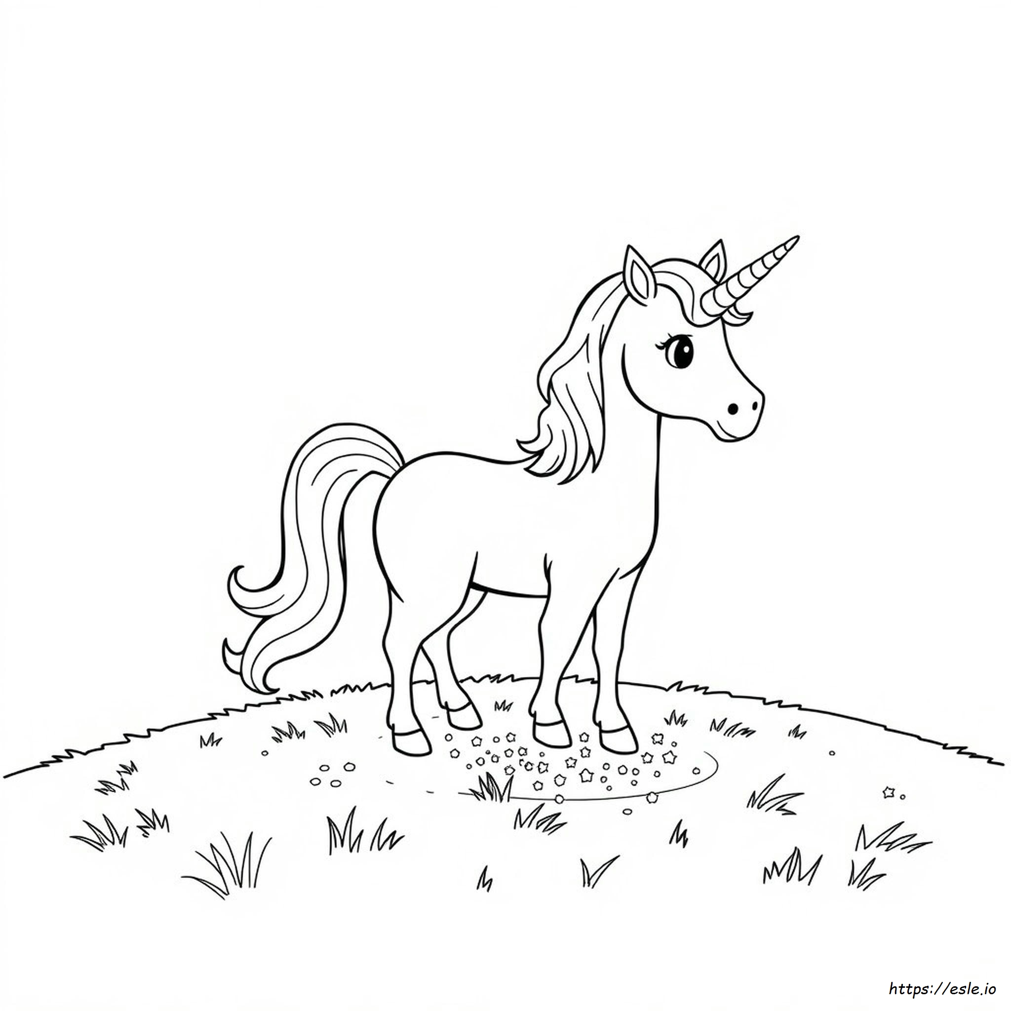 Unicorn Cartoon Colouring