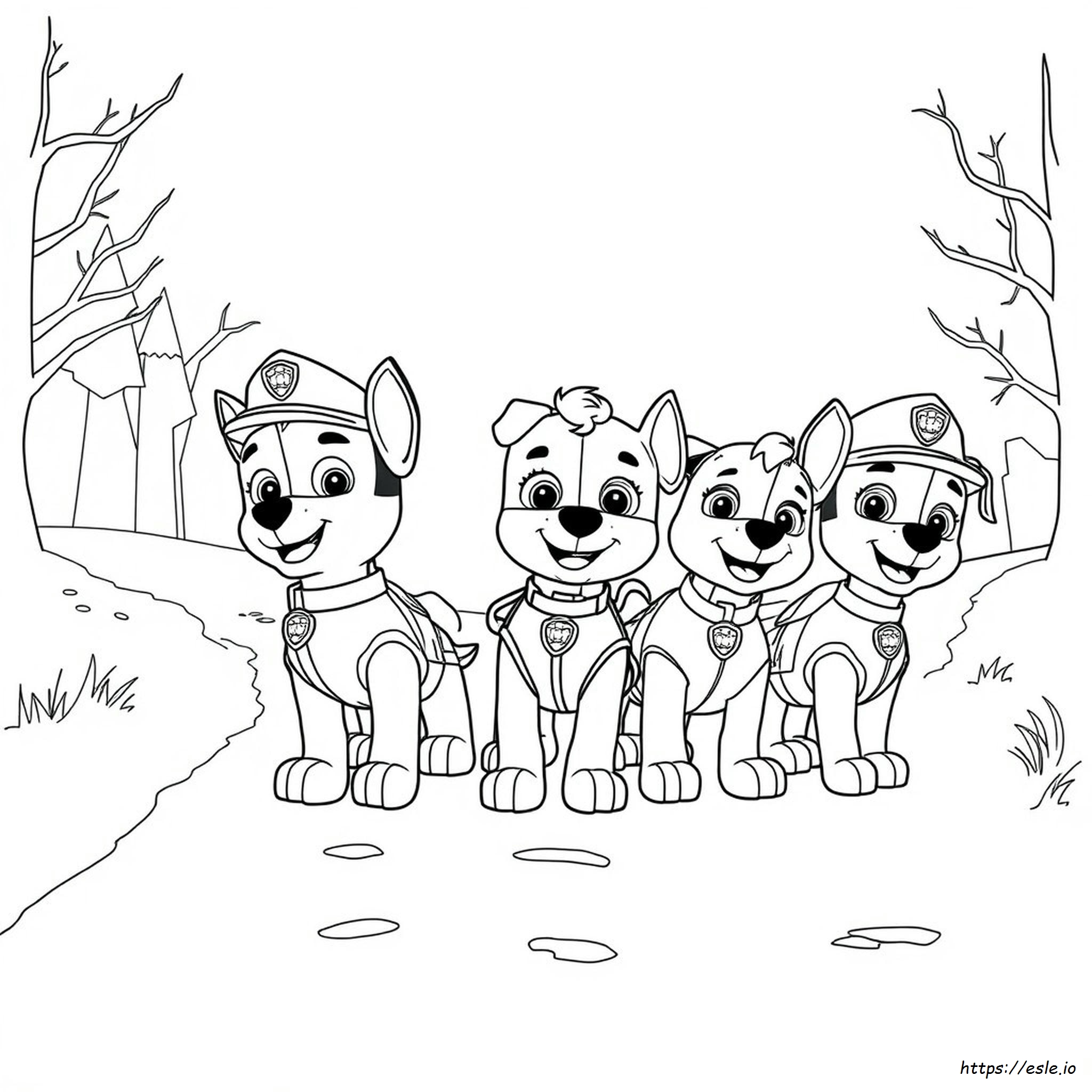 Coloring Paw Patrol Characters