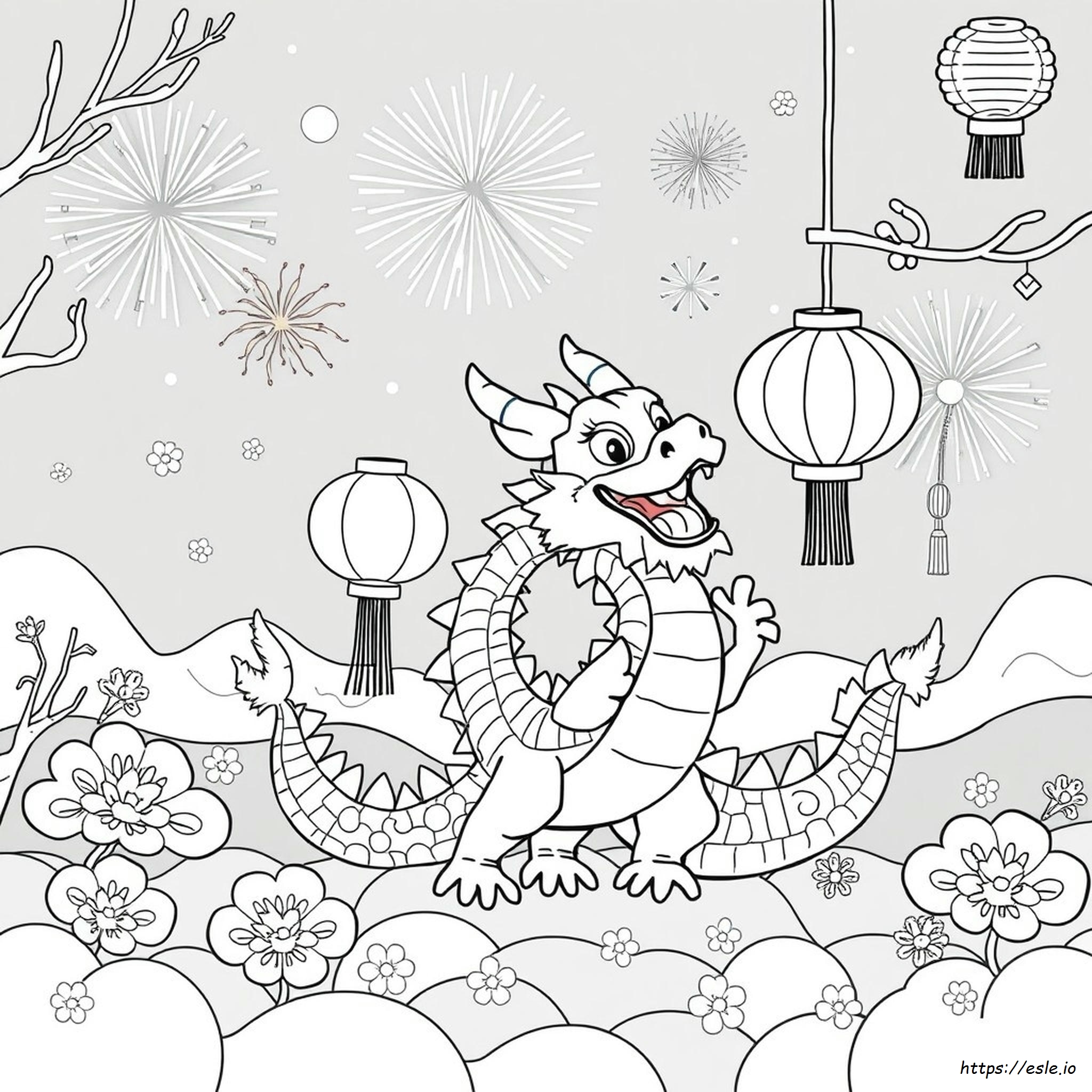 Chinesisches Neujahr 2025 Ausmalbilder