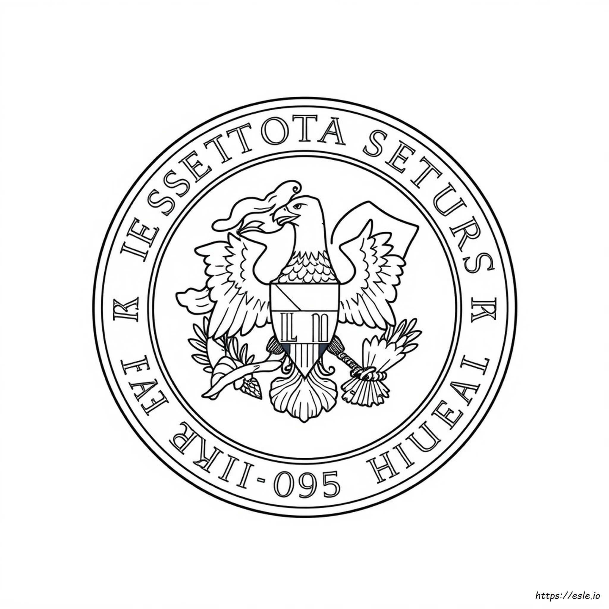 Illinois Staatszegel Kleurplaat kleurplaat