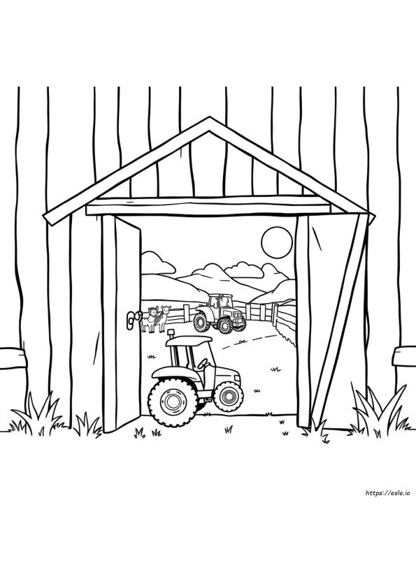 Preschool Barn Coloring Pages