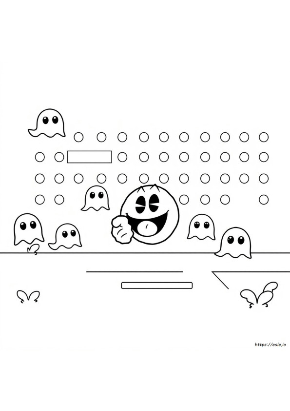 パックマン ぬりえ 無料 ダウンロード