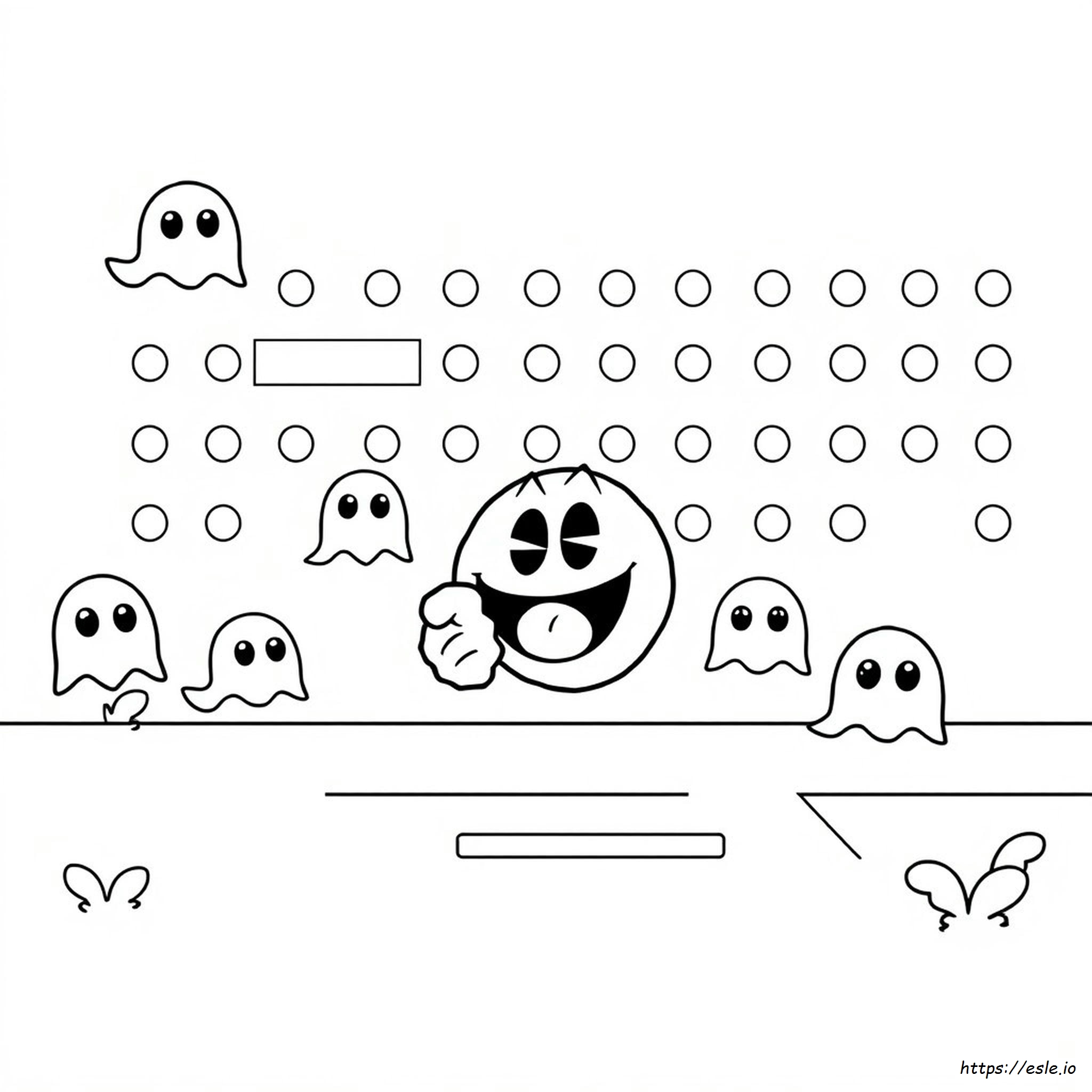 Pac Man Printable Coloring Pages