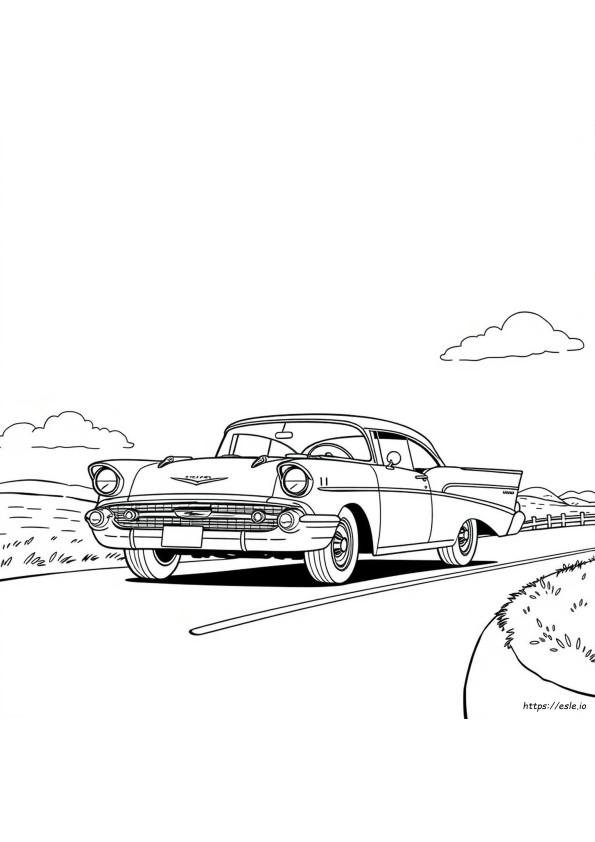 Coloriage Chevy Bel Air 57
