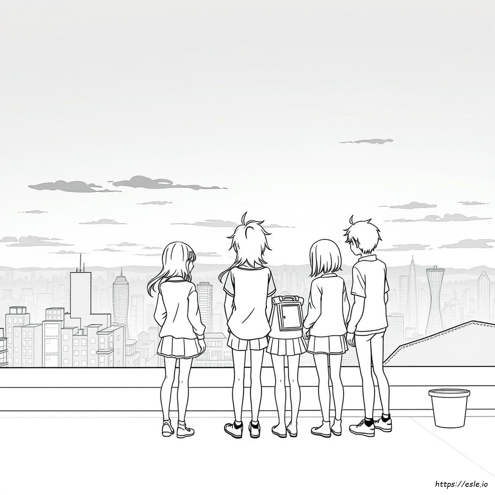 Anime-Ryhmä Värityskuvat