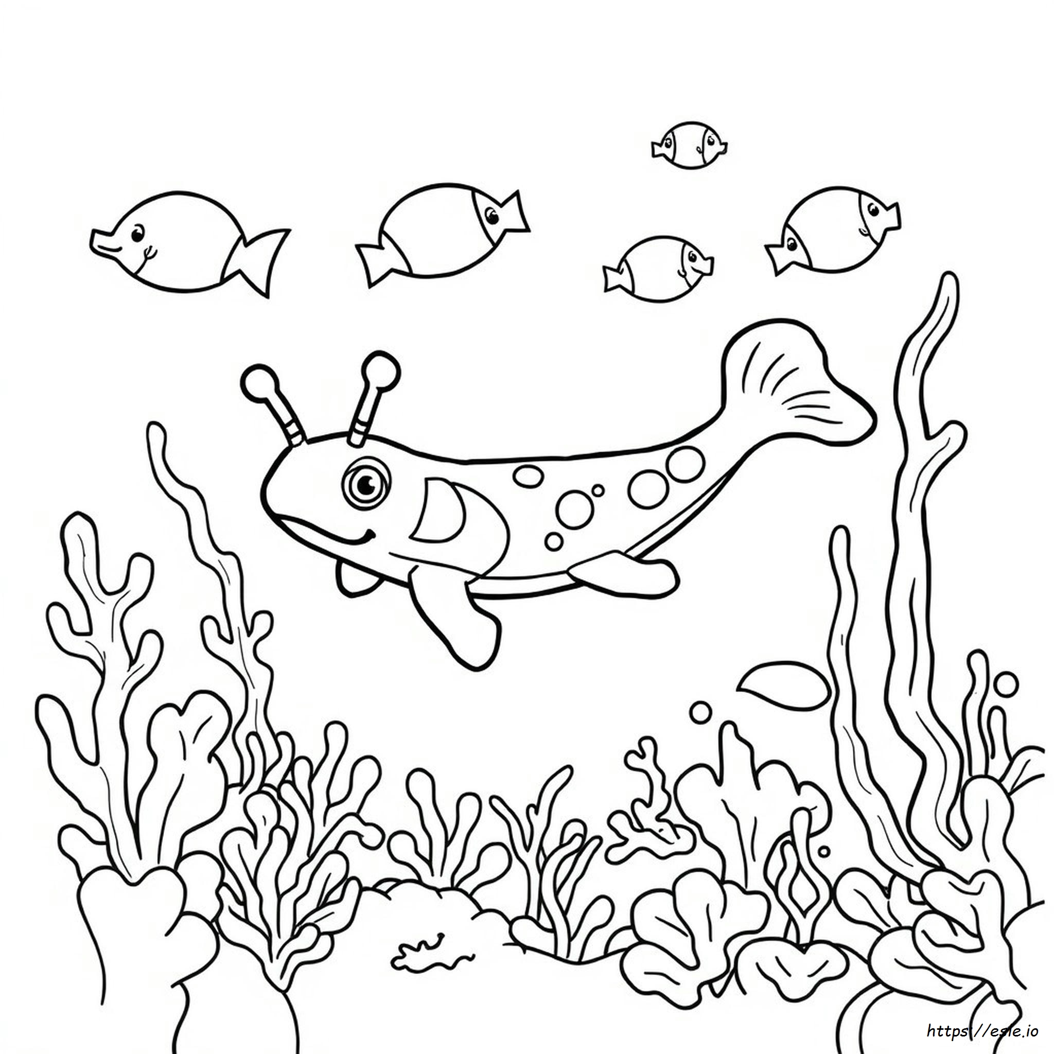 Sea Slug Coloring Page