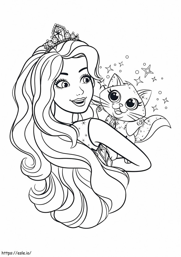 Barbie In The Kingdom Of Glitter 724X1024 coloring page