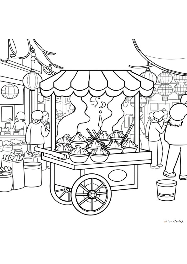 Dim Sum Coloring Page