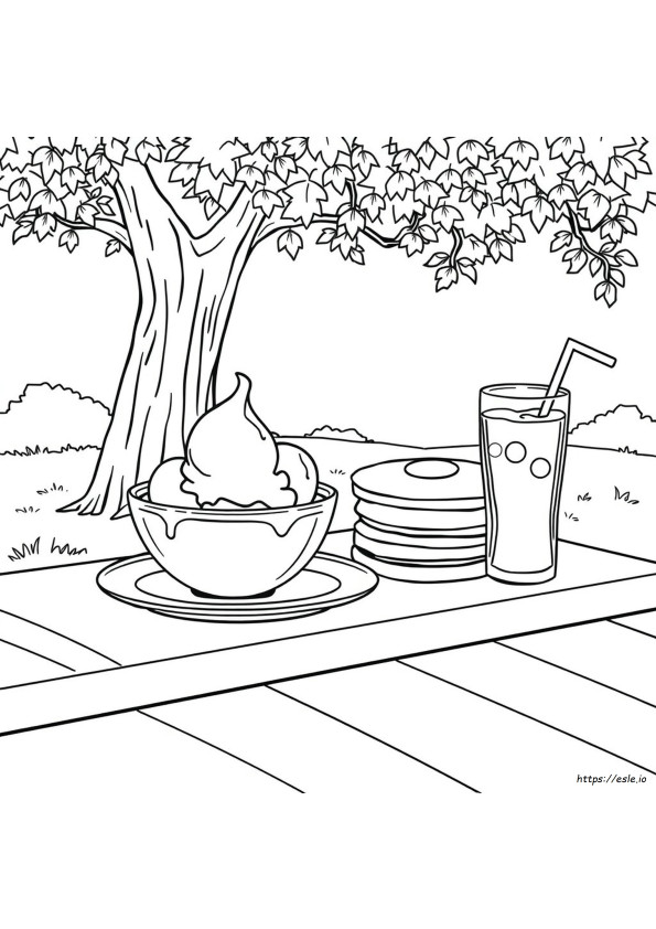 Comida Para Colorir Para Crianças