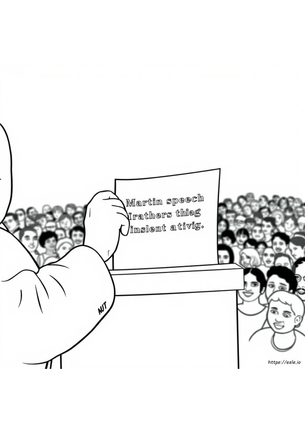 Martin Luther King Värityskuvat Tulostettava