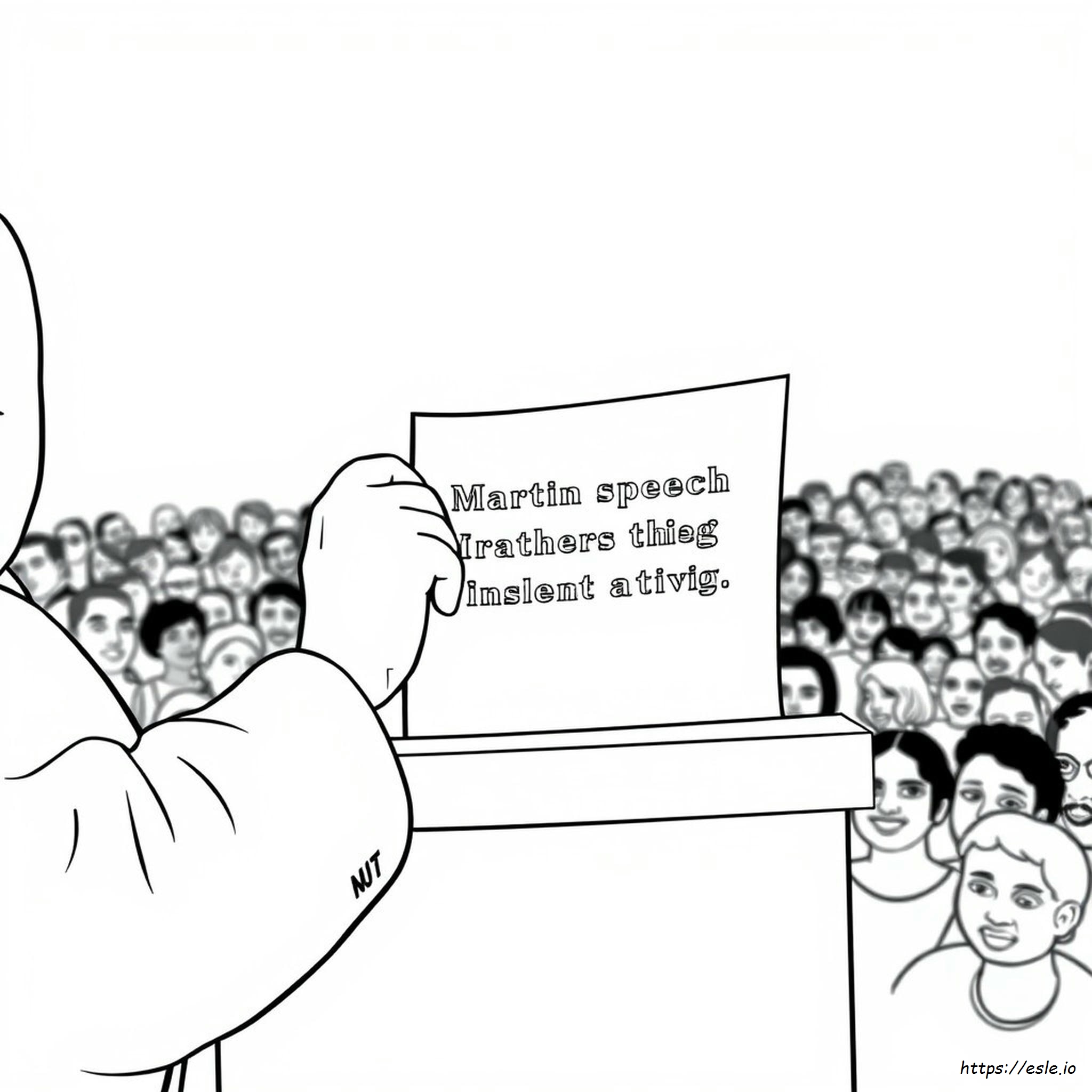 Martin Luther King Värityskuvat Tulostettava