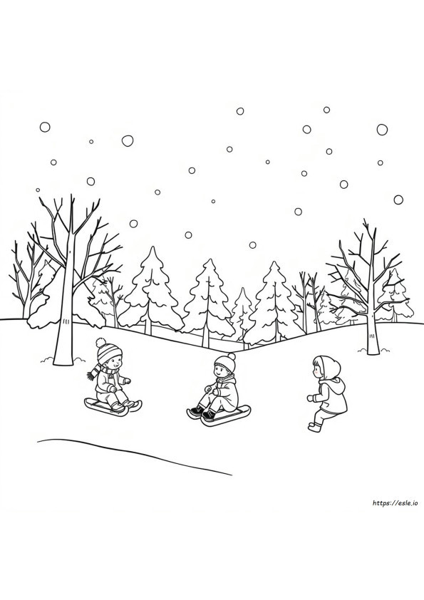 Disegni Da Colorare Per Le Vacanze Invernali Da Stampare