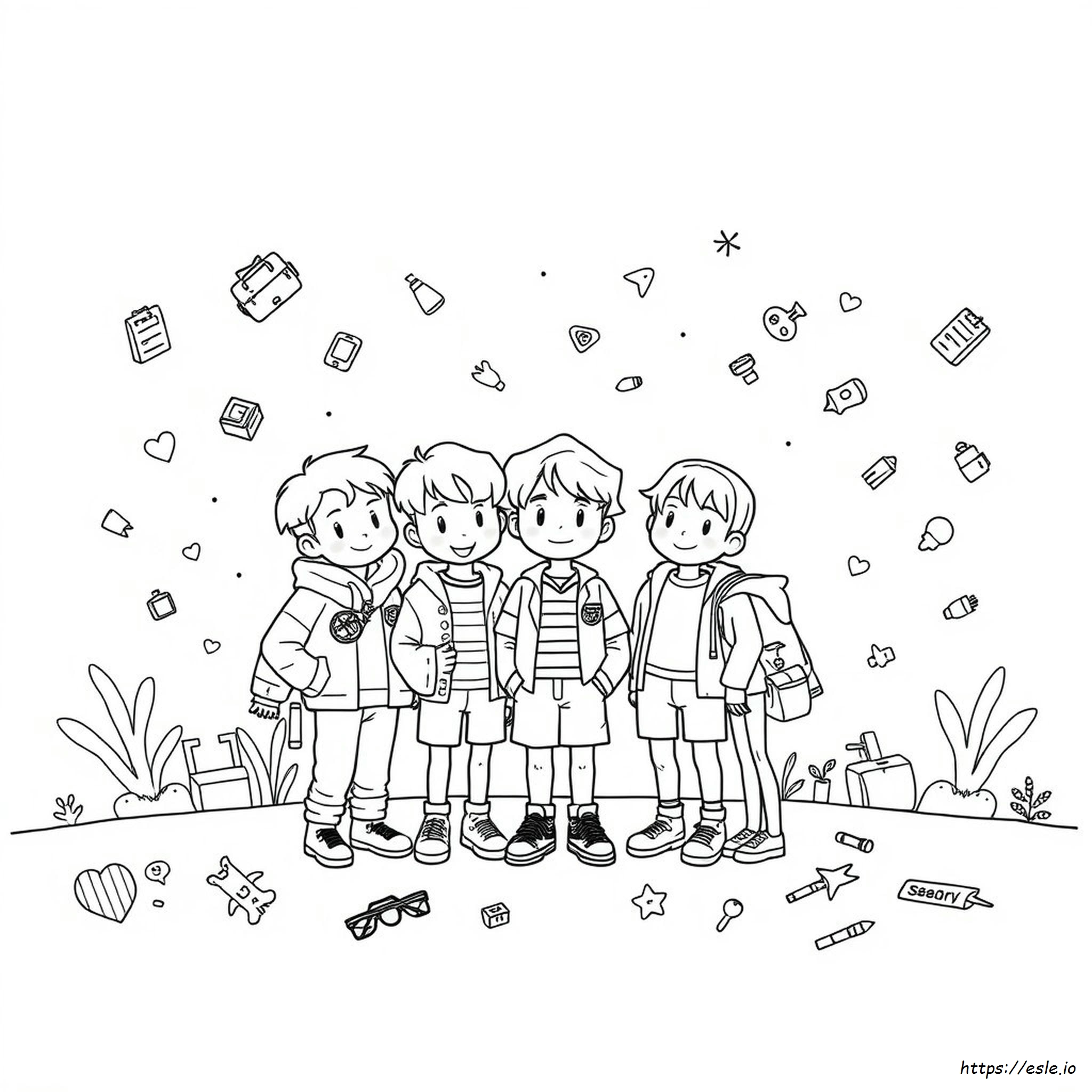 Drawing Bt21 Coloring Pages