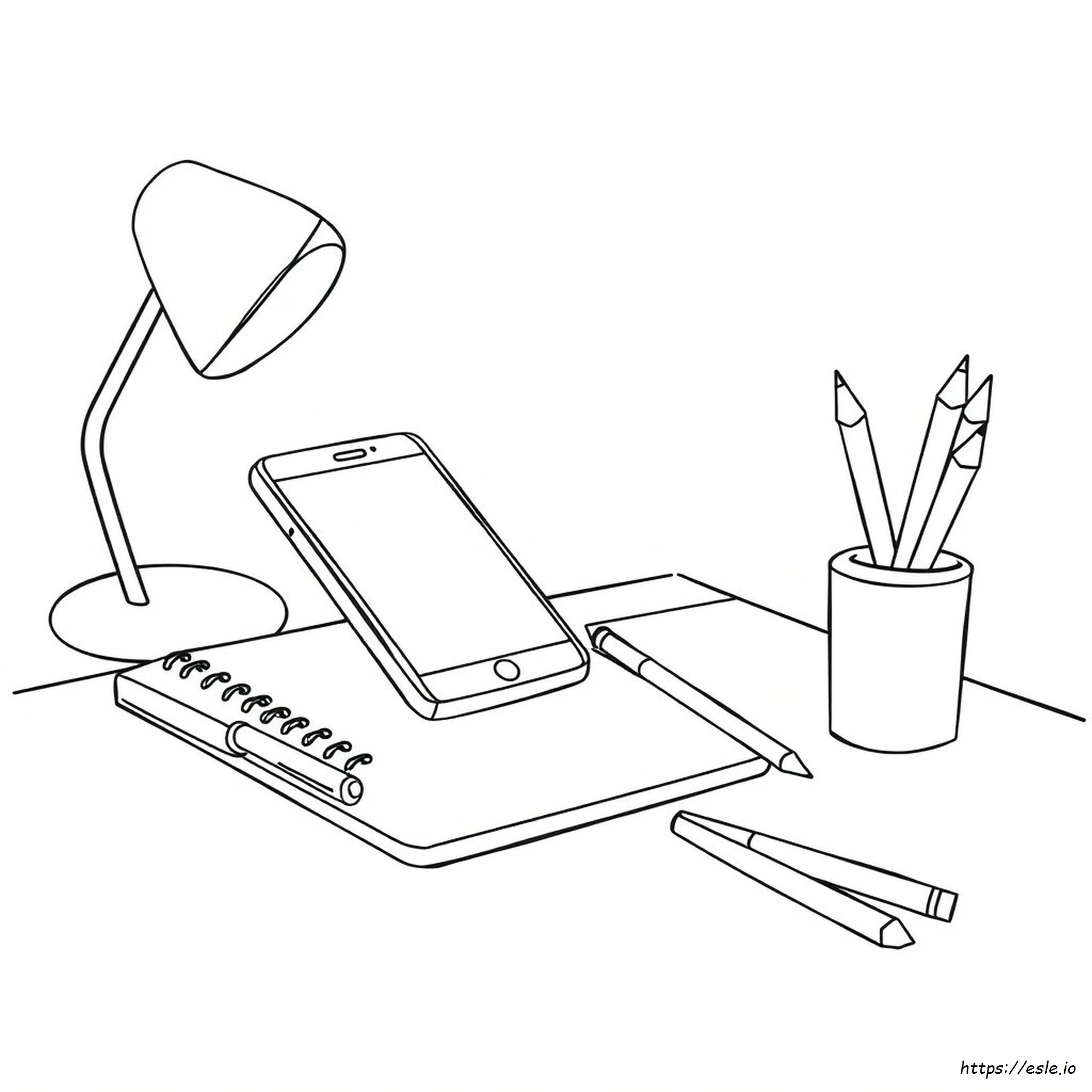 Phone Colouring Page