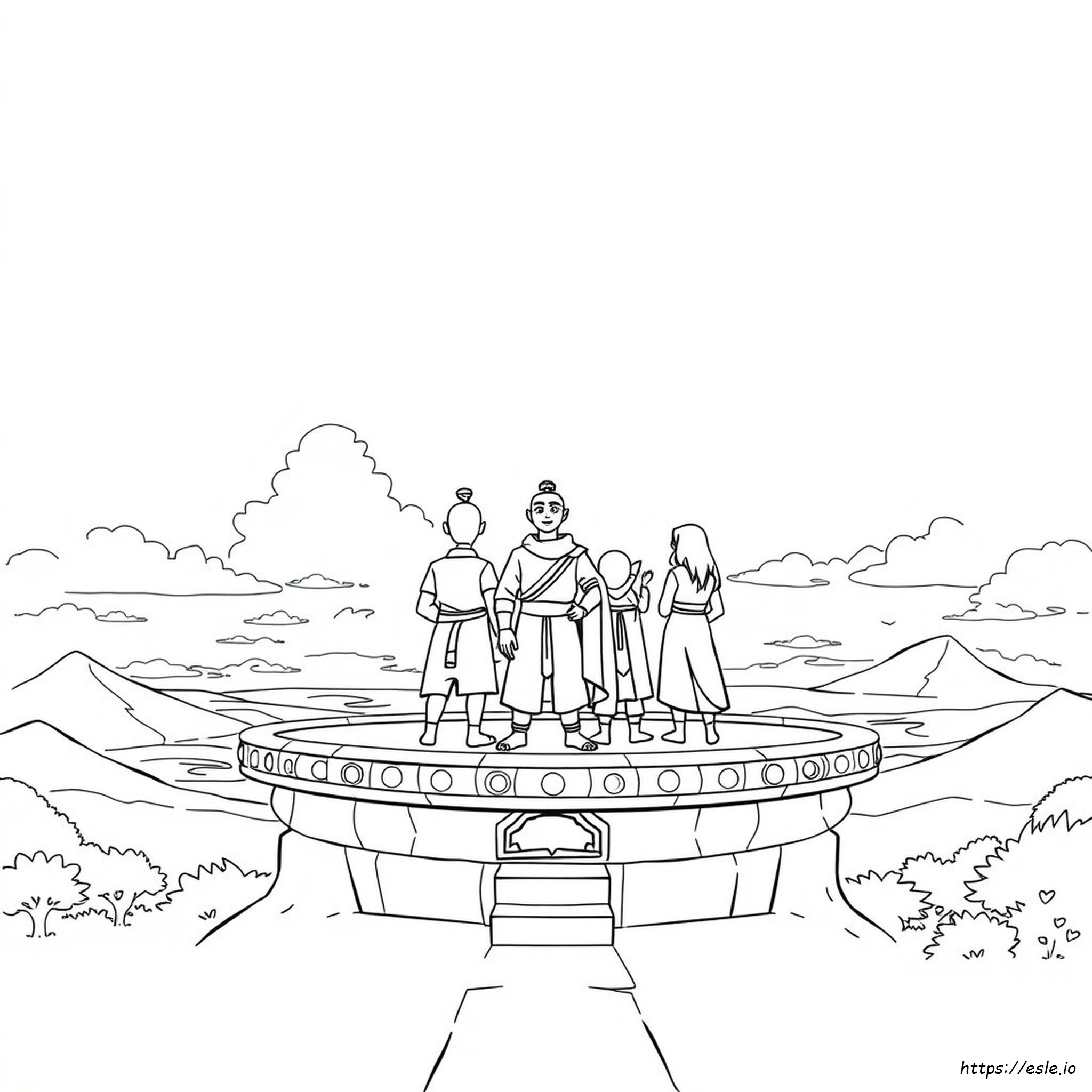 Team Avatar Coloring Pages